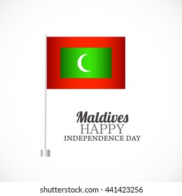 Vector illustration,poster or banner for independence day of maldives.