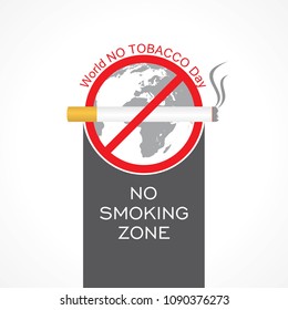 Vector illustration,poster or banner for world no tobacco day