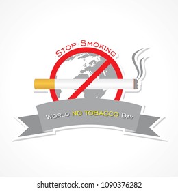 Vector illustration,poster or banner for world no tobacco day