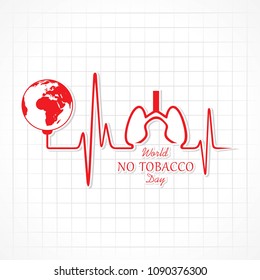 Vector illustration,poster or banner for world no tobacco day