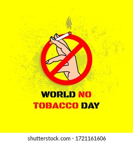 Vector illustration,poster or banner for world no tobacco day.