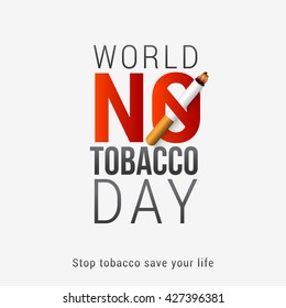 Vector illustration,poster or banner for world no tobacco day.stop tobacco