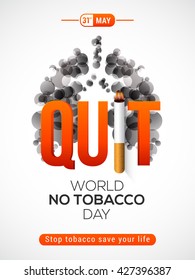 Vector illustration,poster or banner for world no tobacco day.stop tobacco