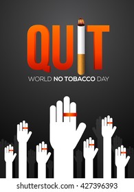 Vector illustration,poster or banner for world no tobacco day.stop tobacco