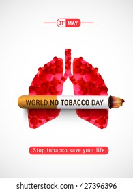 Vector illustration,poster or banner for world no tobacco day.stop tobacco