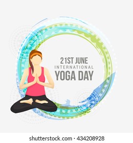 Vector illustration,poster,flyer or banner of international yoga day.