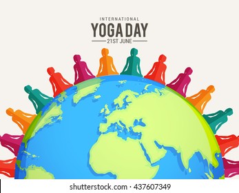 Vector illustration,poster,flyer or banner of international yoga day.