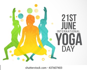 Vector illustration,poster,flyer or banner of international yoga day.