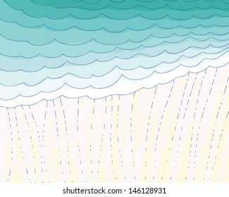 vector illustration-rain. dark clouds and summer rain