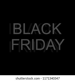 Vector illustration.Restrained minimalistic banner for sales on Black Friday. Vector banner for shops, web. Dark web banner for black Friday sale.