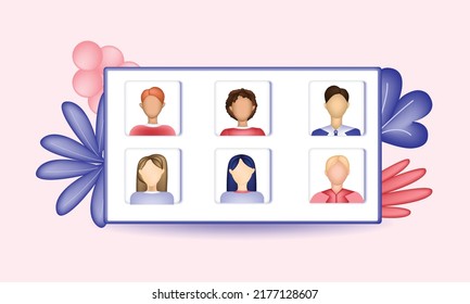 Vector illustrations 3D. Smartphone in hand. Chat and dialogue between people.
