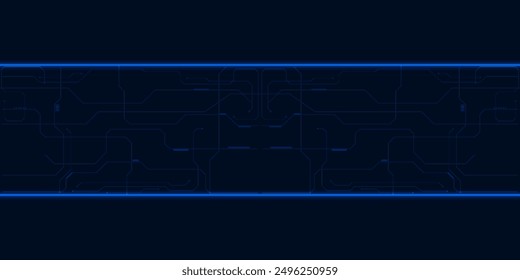 Vector illustrations of abstract blue bright circuit communication background.Futuristic technology design concept.
