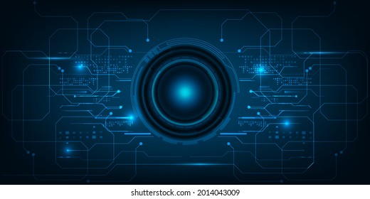 Vector illustrations of Abstract blue  futuristic HUD digital architecture patterns for hi-tech technology artwork background backdrop and wallpapers.