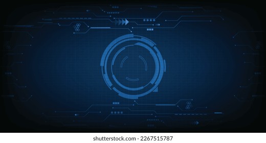 Vector illustrations of abstract blue futuristic digital high technology artwork.Future tech design concepts.
