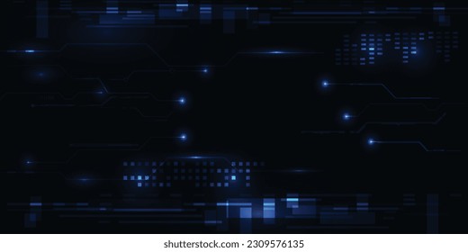 Vektorgrafiken abstrakter blauer futuristischer digitaler High-Tech-Kunstwerke.Künftige digitale Innovations- und Technologiekonzepte.