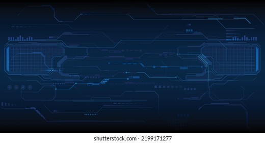 Vector illustrations of abstract dark blue futuristic technology and digital innovations. Future tech concepts.