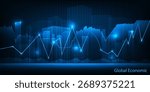 Vector illustrations of abstract economic artwork and background for real estate business financial and investment.