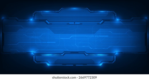 Vector illustrations of abstract futursitc screen digital display and digital environment for showcase.	