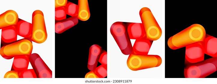 Vector illustrations of abstract geometric background designs for poster, wallpaper or landing page