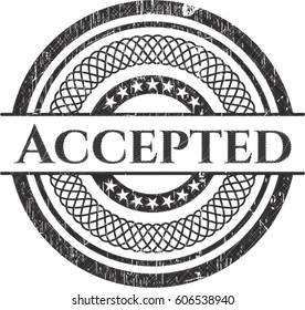 Vector illustrations of Accepted on chalkboard
