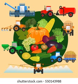 Vector illustrations for agricultural and farming.