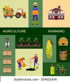 Vector illustrations for agricultural and farming.