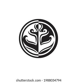 vector, ilustraciones. logotipo de anclaje con estilo abstracto y geométrico.
