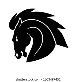 Vector illustrations of angry horse head icon
