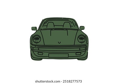 Vector illustrations for apparel prints and other uses. Hand drawn sports cars. 
