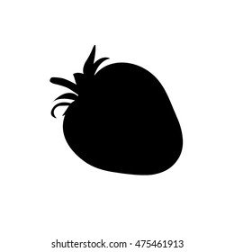 Vector illustrations of beautiful Strawberry silhouette icon