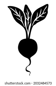 Icono de silueta de remolacha