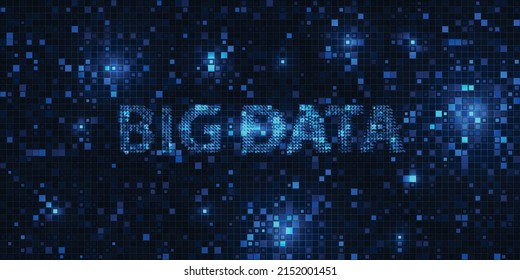 Vector illustrations of big data  technology futuristic digital technology and information communication concepts. 