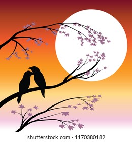 Vector illustrations ,Bird Lovers