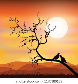 Vector illustrations ,Bird Lovers
