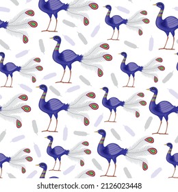 Vector illustrations of Birds pattern seamless