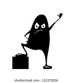vector illustrations of black cartoon