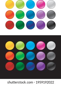 Botones en blanco de vectores para tu proyecto o sitio web, coloridos