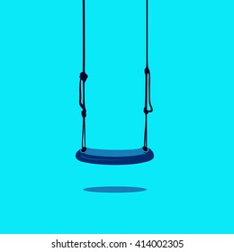 vector illustrations blue swings
