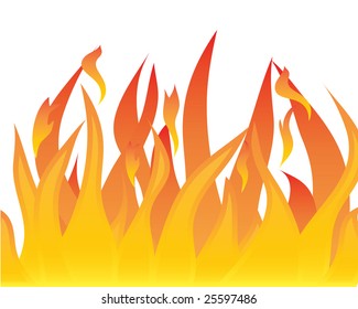 Vector Illustrations Body Flame On White Stock Vector (royalty Free 