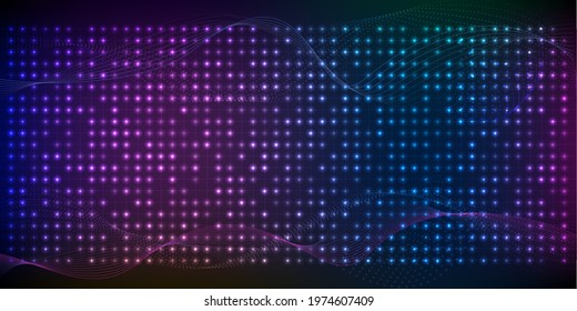 Vector illustrations of bright dot patterns for futursitic digital technology background and wallpapers.Digital communication innovation and technology concepts.