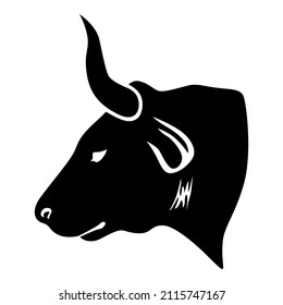 Icono vectorial de la cabeza de toro