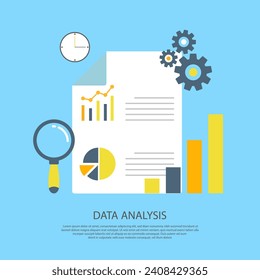 Ilustraciones vectoriales para análisis de negocios, investigación de mercado, pruebas de productos, análisis de datos.
