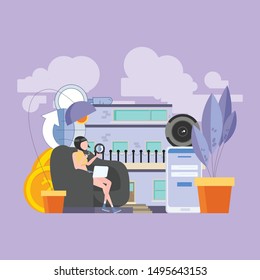 Vector illustrations of business graphics, the company is engaged in the joint construction and career growth.
