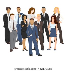 Vector illustrations of business people