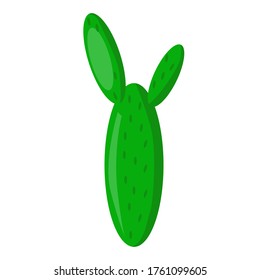 vector illustrations with cactus, can be used as objects for games, game design or icons, illustrations in the cartoon flat style of nature.