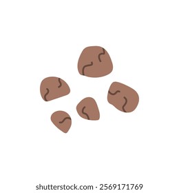 Vector illustrations of cat, dog, and human feces in various shapes and consistencies.