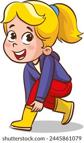  vector illustrations of children wearing clothes .children changing dresses and trousers.