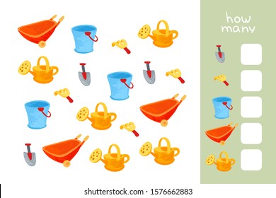 Vector illustrations for children's books. Counting. Game for Preschool Children. Educational a mathematical game. Educational game for children.