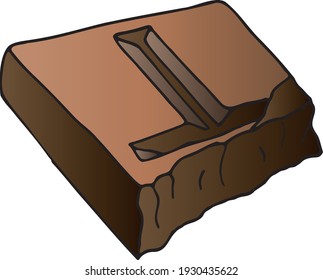 vector illustrations of chocolate slices. Hand draw