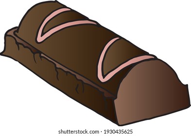vector illustrations of chocolate slices. Hand draw